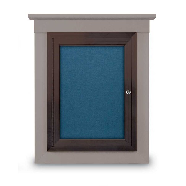 Sliding Glass Enclosed Letterboard, 60"x3, UV9006ACS-BLACK-HUNGRN